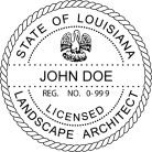 Louisiana Licensed Landscape Architect Seal